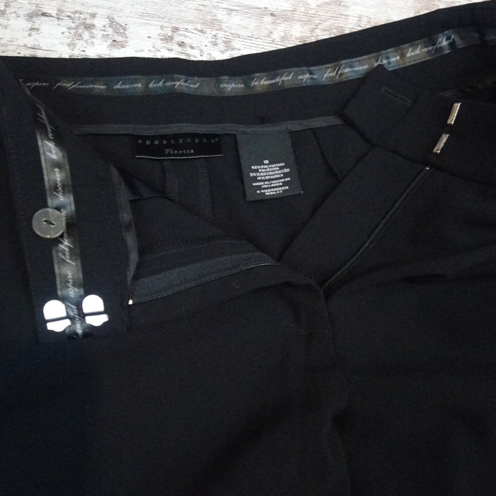 Chic Solid Black Pocket Pants - image 4